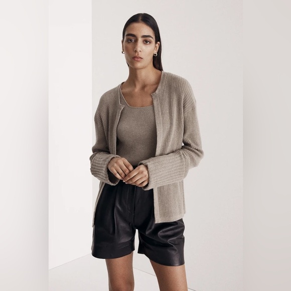 TOVE Charlotte Knitted Cardigan Barley - Picture 3 of 10